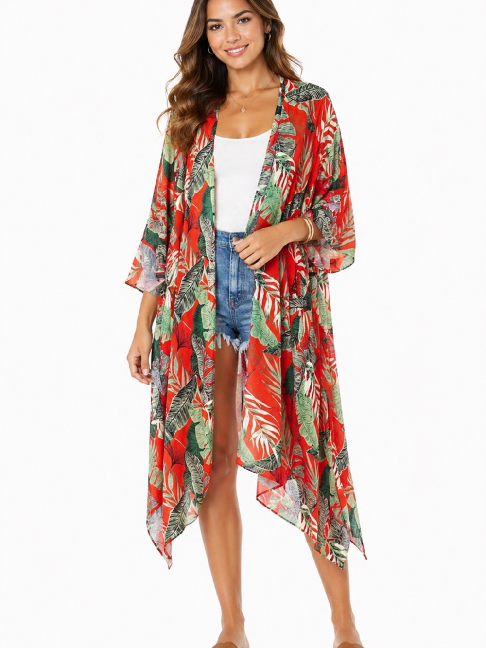 Tropical Print‎ Women's Kimono Jacket